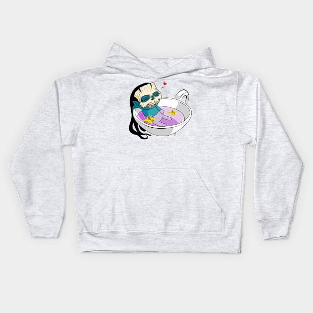 Tea time Kids Hoodie by Nogh.art